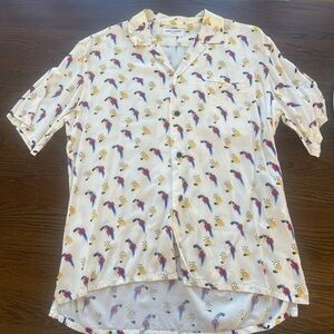 Saint Laurent Parrot Print Vacation Shirt